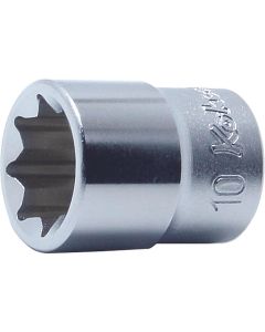 KKN2415A-5-16 image(0) - Ko-ken USA 2415A-5/16 1/4 Square Drive Socket 5/16 Double Square Length 22 mm