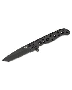 CRKM16-10KS image(0) - CRKT (Columbia River Knife) M16-10KS 8Cr14MoV EDP Triple Point Serrations Folding Knife with Frame Lock Stainless Steel Handle - Black