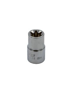 VIMVS818S image(0) - VIM Tools E18 TORX Socket, 1/2 Inch Square Drive, Satin Chrome