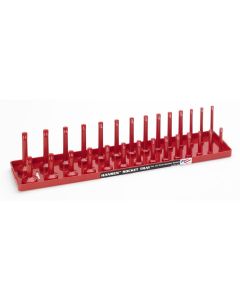 HNE1201 image(1) - Hansen Global 1/2 Inch Standard 2 Row Regular/Deep Socket Holder Tray - Red