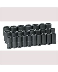 GRE8026MD image(0) - Grey Pneumatic 3/4" Dr. 26 Piece Deep Metric Master Set 19-50mm