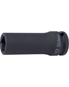 KKN14365M-24 image(0) - Ko-ken USA 14365M-24 1/2 Sq. Dr. Socket 24mm Pathfinder Length 85mm