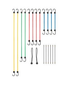 WLMW1890 image(0) - Wilmar Corp. / Performance Tool 20 Piece Bungee Cord Assortment