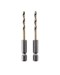 DWTDWA5007 image(0) - DEWALT 7/64" Black And Gold Ir Drill Bit-2Pc