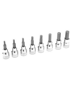 WLMW38870 image(0) - Wilmar Corp. / Performance Tool 8 Piece 3/8" Drive SAE Hex Bit Set