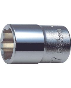 KKN4410M-15 image(0) - Ko-ken USA 4410M-15 1/2 Square Drive Socket 15 mm Surface Length 37 mm