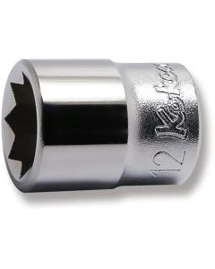 KKN3415M-12 image(0) - Ko-ken USA 3415M-12 3/8 Square Drive Socket 12 mm Double Square Length 27 mm