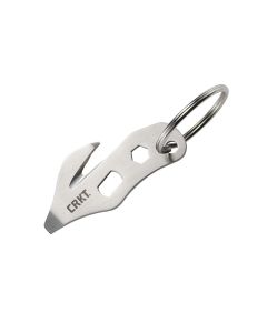 CRK2055 image(0) - CRKT (Columbia River Knife) K.E.R.T. (Keyring. Emergency. Rescue. Tool.) 8Cr13MoV Plain Blade Multi-Tool Stainless Steel Handle - Silver