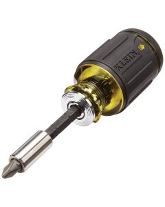 KLE32308 image(0) - Klein Tools 8-in-1 Multi-Bit Adjustable Length Stubby Screwdriver
