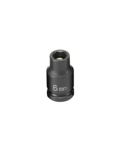 Grey Pneumatic 1/4" Drive x 6mm Magnetic Standard Socket