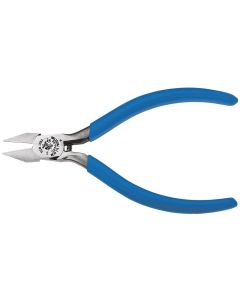 KLED244-5C image(0) - Klein Tools Diagonal Cutting Pliers, Electronics, Pointed Nose, Narrow Jaw, 5-Inch