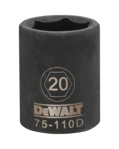 DWTDWMT75110OSP image(0) - DEWALT Dwmt 6Pt 1/2In Dr Im Skt 20 Mm