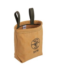 KLE5179 image(0) - Klein Tools Tool Pouch, Water-Repellent Bag with Belt Loops, 7.5 x 7 x 3.5-Inch