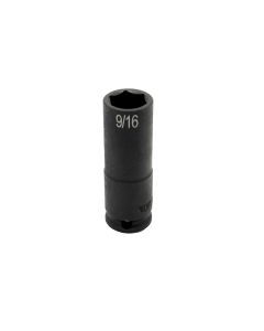 VIMIMP6916D image(0) - VIM TOOLS 9/16 Inch X 3/8 Inch Drive SAE Cr-Mo Impact Socket - Deep