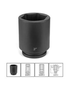 GRE4064D image(0) - Grey Pneumatic 1" Drive x 2" Deep Socket