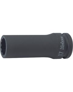 KKN14305M-21 image(0) - Ko-ken USA 14305M-21 1/2 Sq. Dr. Socket 21mm 12 point Length 80mm