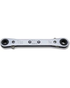 KKN102KA-7-32X1-4 image(0) - Ko-ken USA 102KA-7/32X1/4 Ratcheting Ring Wrench 7/32x1/4 6 Point Length 108 mm Reversible