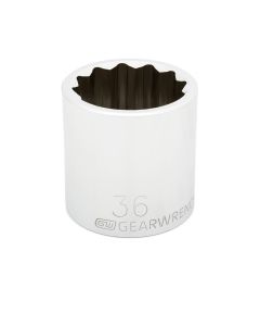 KDT80815D image(0) - GearWrench 1/2 Inch Drive 12 Point Standard Metric Socket 36mm