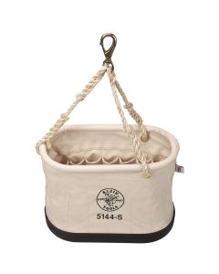 Klein Tools Tool Bag, Leather All-Purpose Pouch with Belt Straps, 9 x 3 x 8-Inch