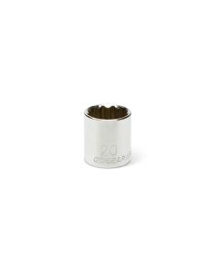 KDT80596 image(0) - GEARWRENCH 3/8 Inch Drive 12 Point Standard Metric Socket 20mm