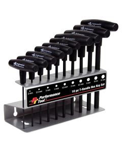 WLMW80275 image(0) - Wilmar Corp. / Performance Tool 10 Piece Metric T-Handle Hex Key