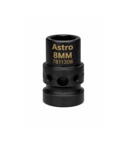 AST7811306 image(0) - Astro Pneumatic 8mm 1/4 inch Drive Low Profile Nano Impact Socket - Metric