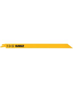 DWTDW4839 image(0) - DEWALT 12" 10/14 TPI General-Purpose-Cutting Bi-Metal Reciprocating Saw Blades (5 pack)