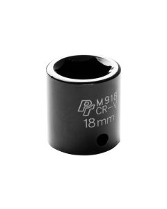 WLMM918 image(0) - Wilmar Corp. / Performance Tool 3/8" Drive 18mm 6pt Impact Socket