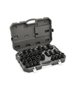 KDT84035 image(1) - GearWrench 3/4 Inch Drive 6 Point SAE Impact Socket Set - 29 piece