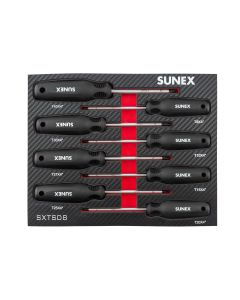 SUNSXTSD8 image(0) - SUNEX Torx&reg; Magnetic 8 Piece Screwdriver Set in EVA Foam