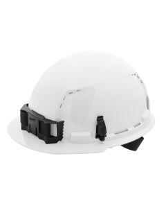 MLW48-73-1200 image(1) - Milwaukee Tool BOLT White Front Brim Vented Hard Hat w/4pt Ratcheting Suspension (USA) - Type 1, Class C