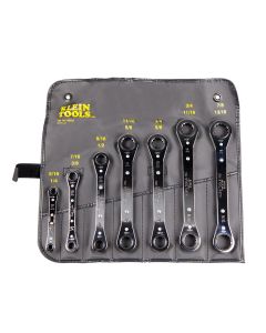 KLE68216M image(0) - Klein Tools 4-in-1 Ratcheting Wrench Set, Metric, 2-Piece