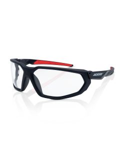 JCK45100 image(1) - Jackson Safety Safety Glasses - HyperGuard F-Series - Clear Lens - Black Full Frame - Hardcoat Anti-Scratch