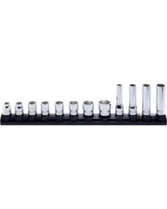 KKNRS3X00MZ-12 image(0) - Ko-ken USA RS3X00MZ/12 12 Piece 3/8 Sq. Dr. Z-series, 6 Point, Chrome, Metric Socket Set