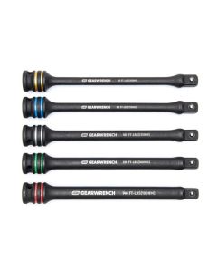 KDT89650 image(0) - GEARWRENCH 5 Piece 1/2" Drive Torque Limiting Impact Extension Bar Set