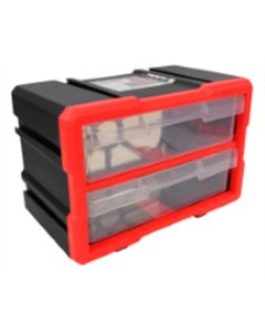WLMW5910 image(0) - Wilmar Corp. / Performance Tool 2-Drawer Interlocking Storage Bin