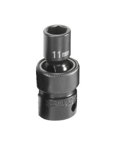 GRE1011UM image(0) - Grey Pneumatic 3/8" Drive x 11mm Standard Universal Socket