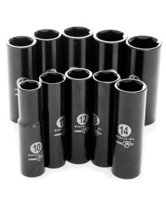 WLMW38401 image(0) - Wilmar Corp. / Performance Tool 10 Piece 3/8" Drive Metric Black Socket Set