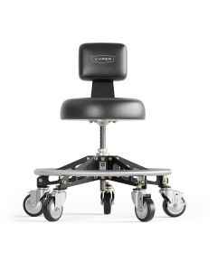 VYPRSM-B-B-ACM image(0) - Vyper Industrial 400 lb Capacity Robust Steel Max Acme Rod Shop Chair - Black/Black