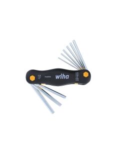 WIH35197 image(0) - Wiha Tools 9 Piece PocketStar Fold-Out Hex Key Set - SAE