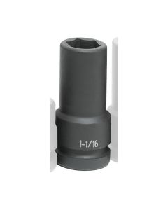 GRE4034DT image(1) - Grey Pneumatic 1" Drive x 1-1/16" Extra-Deep Thin-Wall Socket