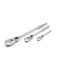 KDT81276T image(0) - GEARWRENCH 3 Piece 1/4 Inch, 3/8 Inch & 1/2 Inch Drive 90-Tooth Locking Flex Head Teardrop Ratchet Set