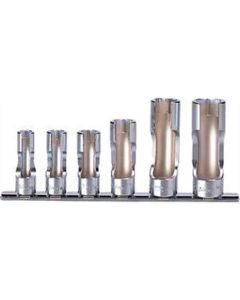 KKNRS3300FN-6 image(0) - Ko-ken USA 3/8 Sq. Dr. Socket set 8mm-19mm Flare Nut 150mm 6 pieces