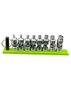 VIMUJXZN100 image(0) - VIM Tools Universal Joint XZN Triple Square Driver Set, 8-pcs, 1/4-inch sq drive