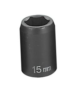 GRE2015M image(0) - Grey Pneumatic 1/2" Drive x 15mm Standard Socket