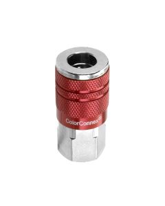 LEGA73410D image(0) - Legacy Manufacturing ColorConnex Coupler, Type D, 1/4" Body, 1/4" FNPT, Red