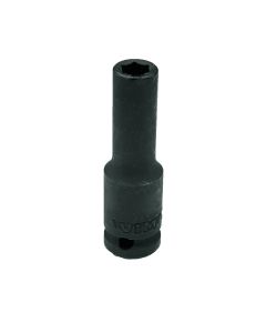 VIMIMPM404D image(0) - VIM Tools 4 mm X 1/4 Inch Drive Metric CR-MO Impact Socket - Deep