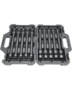 AST78254 image(0) - Astro Pneumatic 10pc 1/2" Drive 6Pt Pinless Universal Torque-Saver Impact Extension Socket Set - Metric