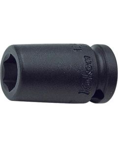 KKN12400M-9 image(0) - Ko-ken USA 12400M-9 1/4 Square Drive Socket 9 mm 6 Point Length 23 mm