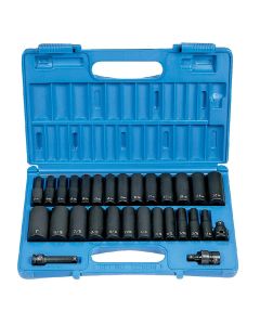 GRE1229DM image(0) - Grey Pneumatic 3/8" Drive 29 Piece Deep SAE/Metric Set